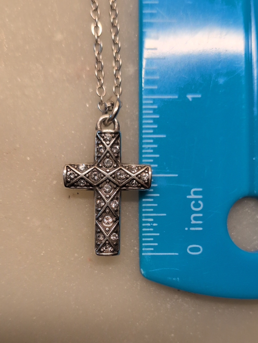 Brighton Crystal And Silver Cross Necklace - Picture 10 of 17